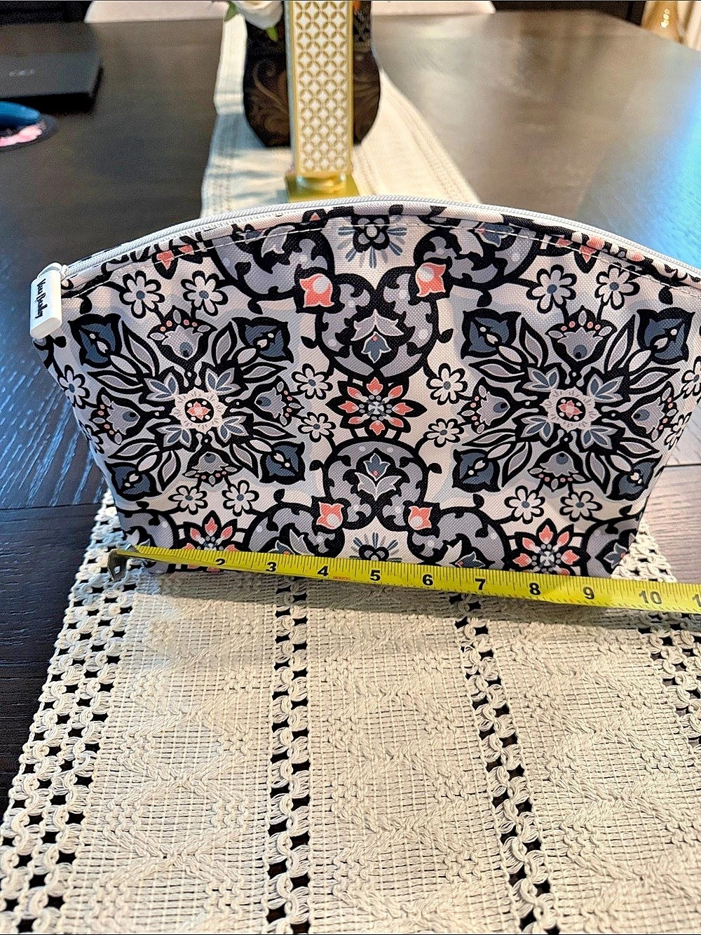 Vera Bradley Floral Cosmetic Pouch in Gray & Pink. I have two of them and sellin